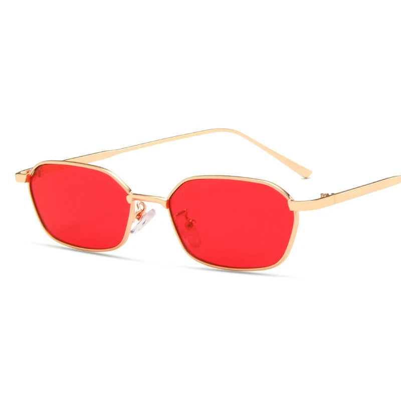 Women  Alloy Frame Rectangle Sun Glasses Female Oval Eyewear Sunglasses for Male Female Eyeglasses