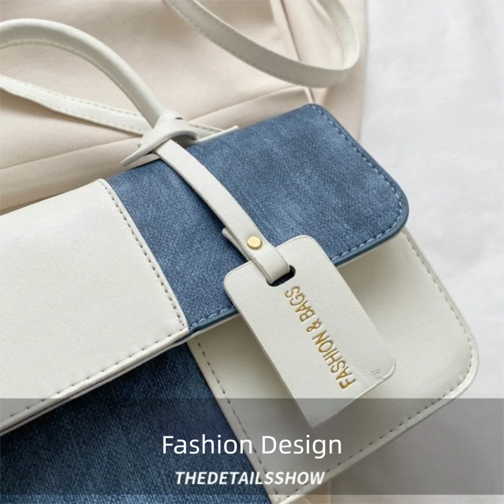 Durable PU Leather Crossbody Bag Versatile Large Capacity Handbag Casual Messenger Bags Women