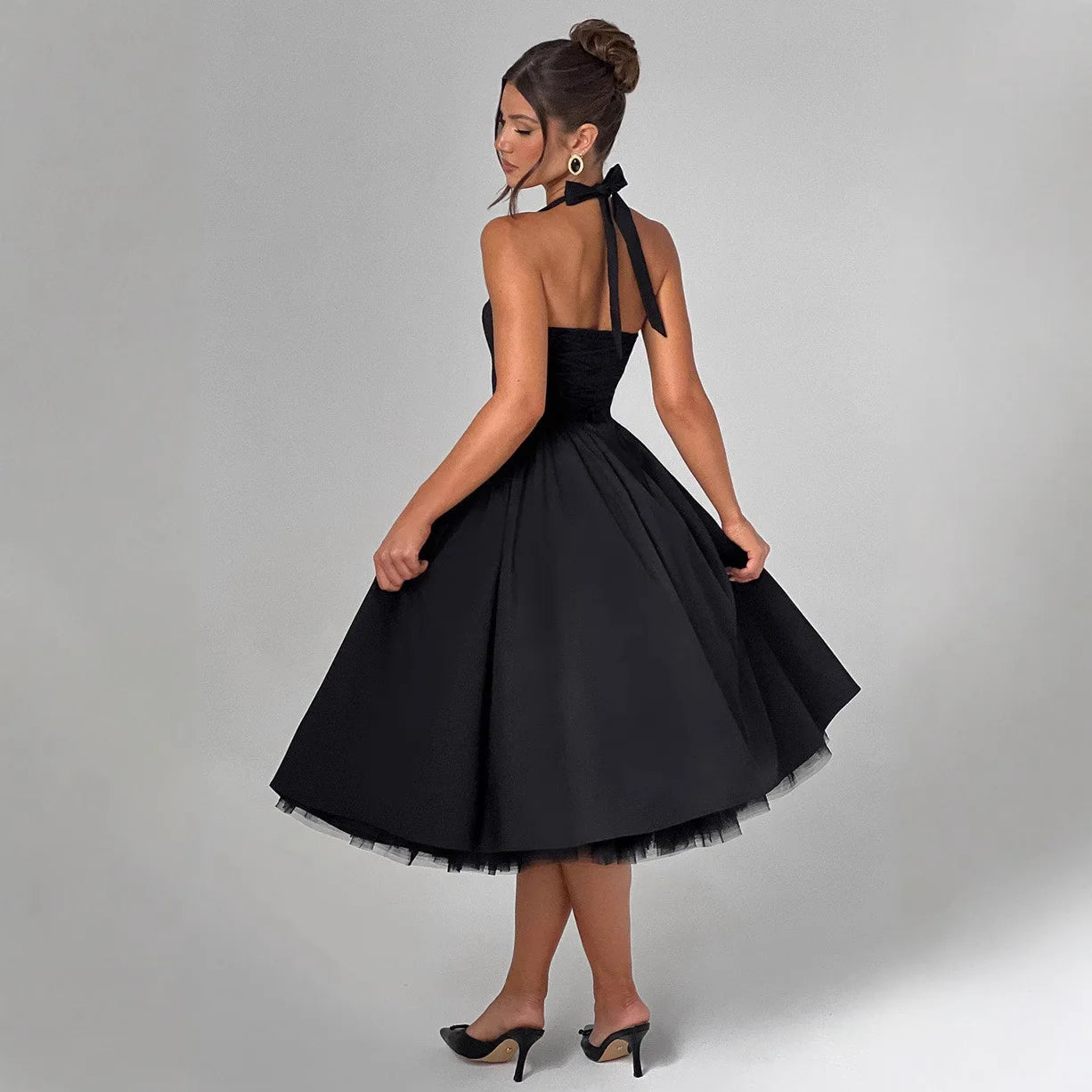 Elegant Sling Slim Long Dresses For Women 2025 Summer Fashion Sleeveless Backlesss A-line Halter Maxi Dress Elegant Vestidos