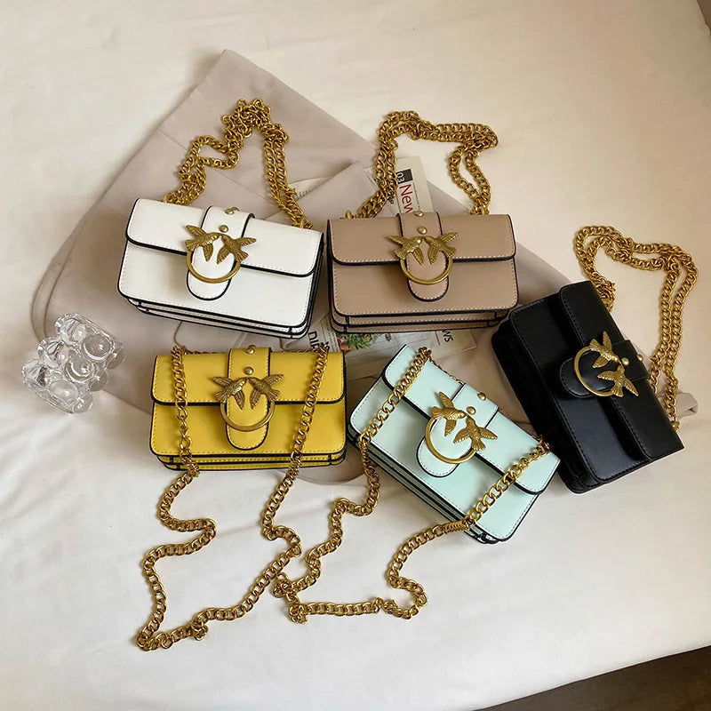 chaîne sac carré 2026 Unique petit sac à bandoulière haute qualité en cuir sac à main rétro
