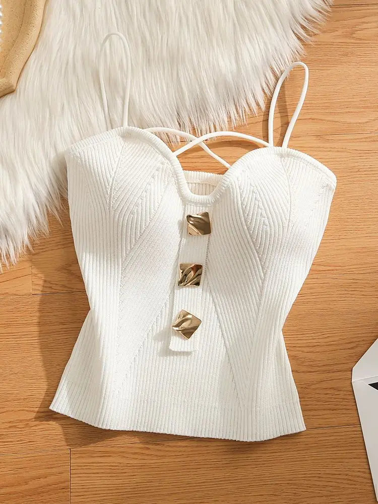Knitted Camisole Tank Top Women's Summer
