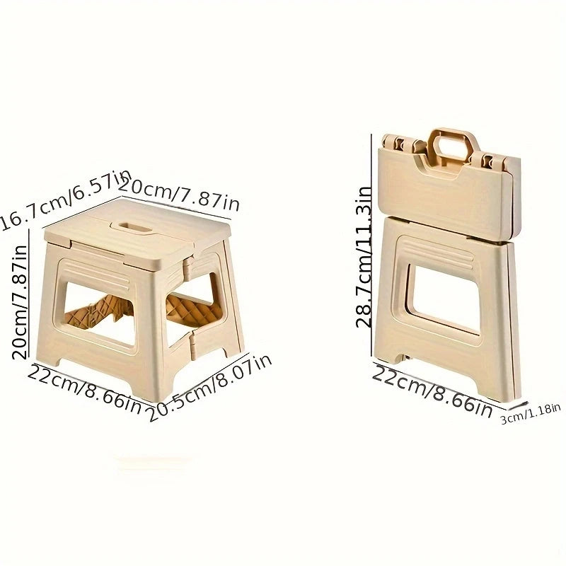 Folding Step Stool Lightweight Plastic Step Stool Foldable Step Stools