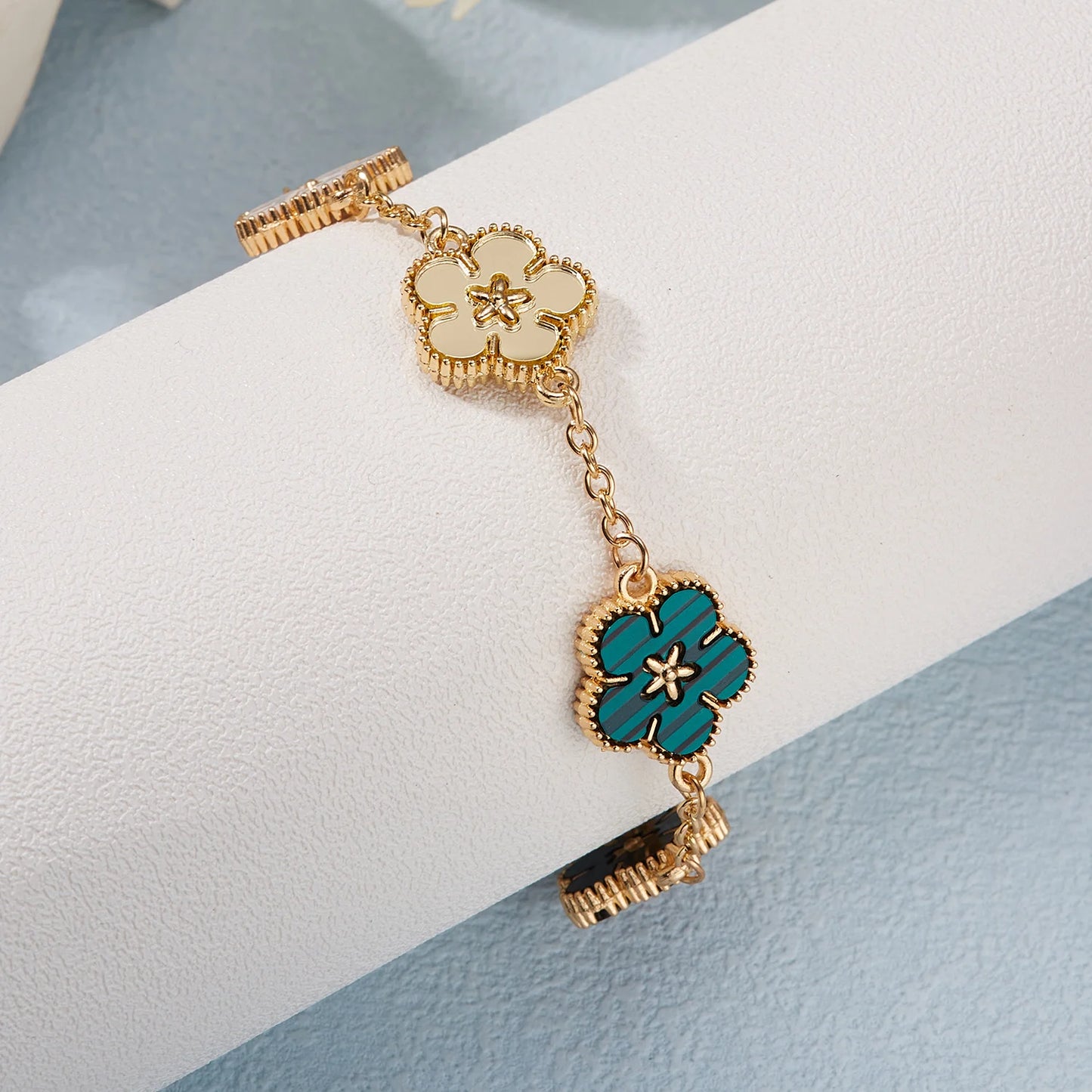 Light Luxury Double-sided Plum Blossoms Bracelets for Women