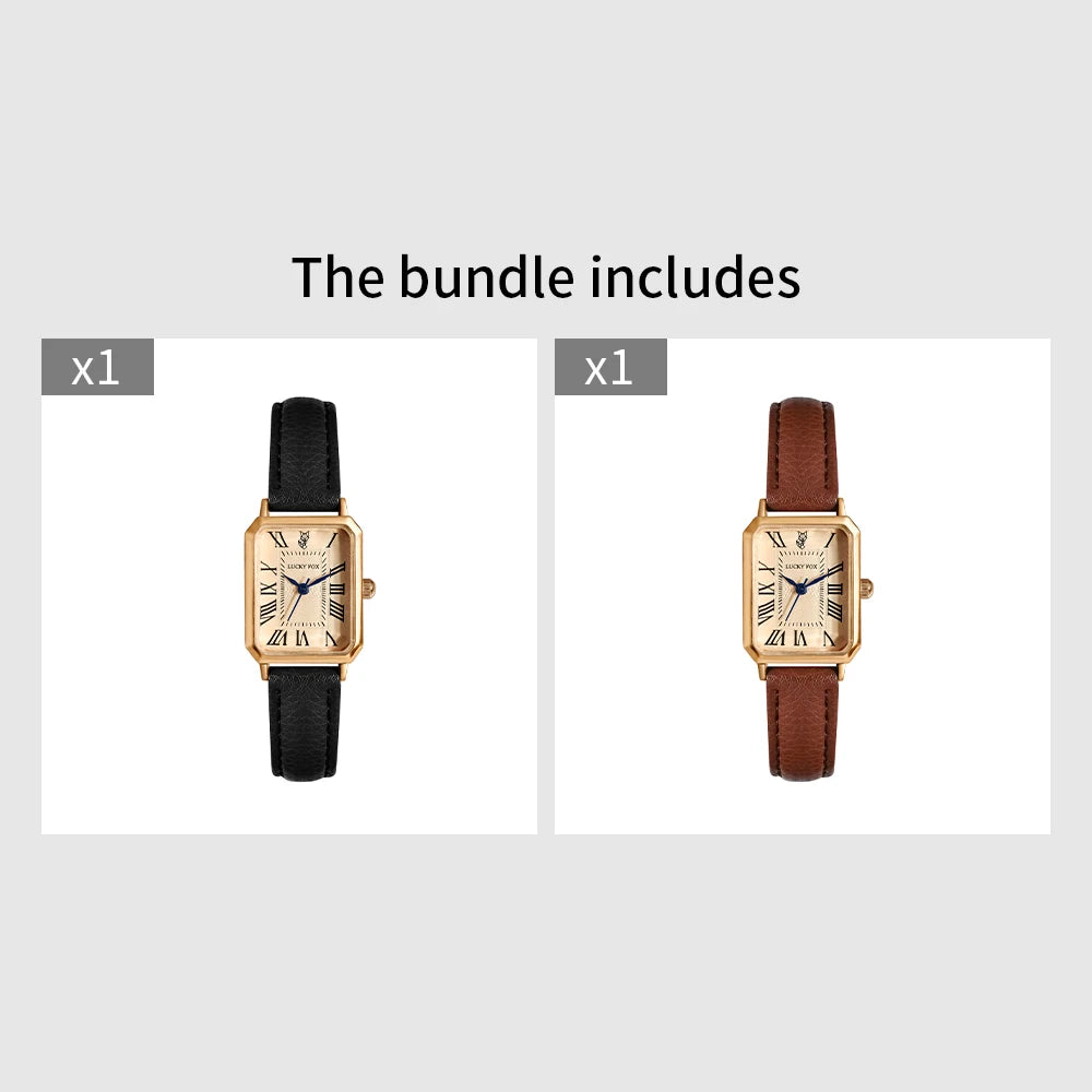 Digital Dial Casual Watches Square Leather Strap Fashionable Clock Quartz