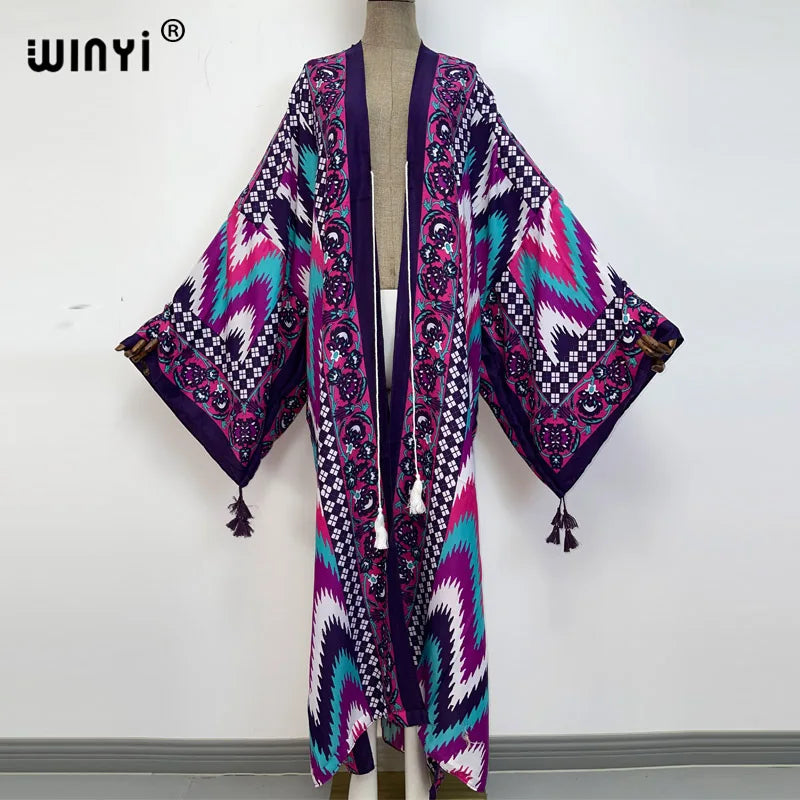 WINYI  Holiday long Sleeve kaftan