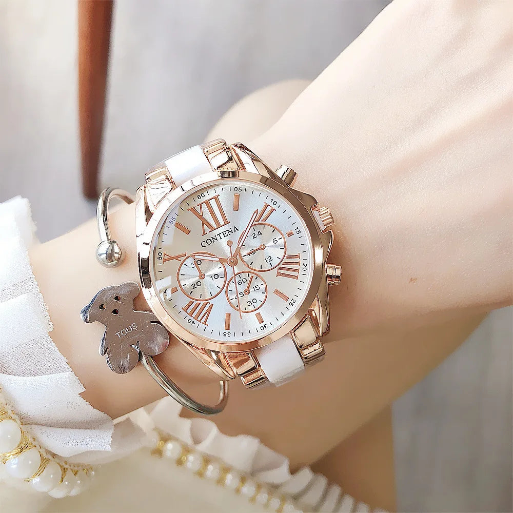 New Women Watches Luxury Stainless Steel Wristwatches Ladies Quartz Watch Fashion Women's Dress Waches Female Clock Reloj Mujer