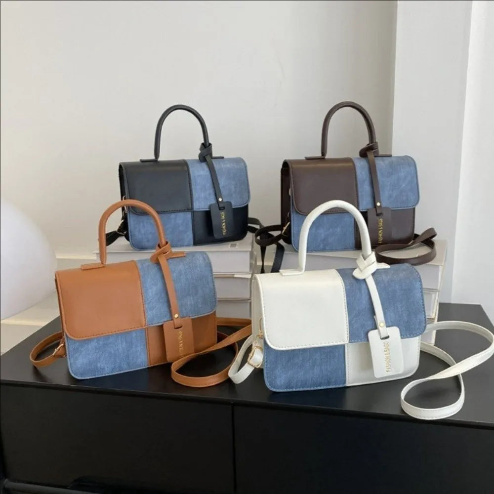 Durable PU Leather Crossbody Bag Versatile Large Capacity Handbag Casual Messenger Bags Women