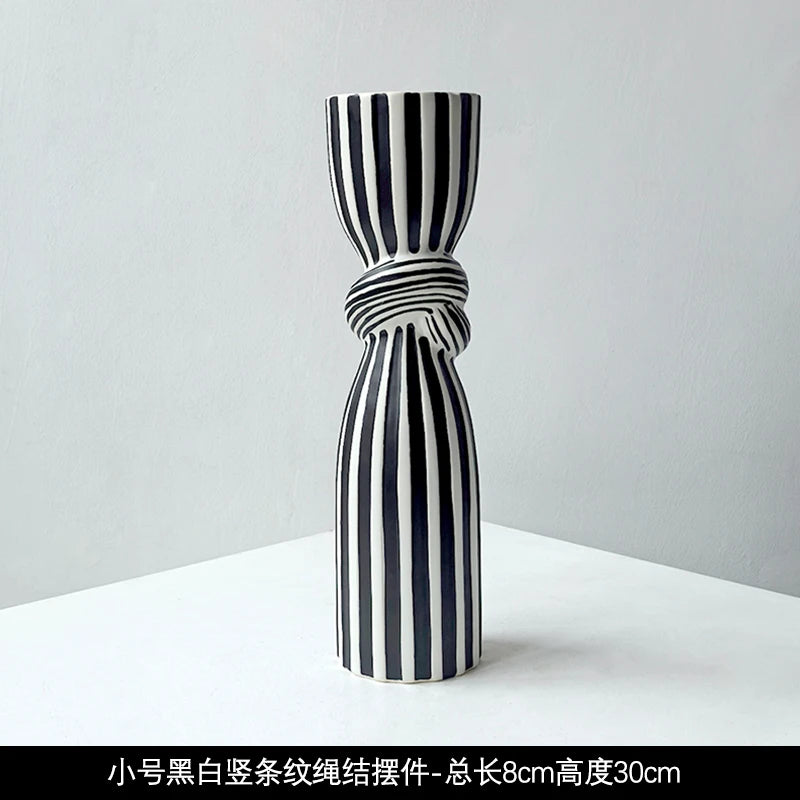 Livetai Wabi-Sabi Ceramic Abstract Sculpture,Handmade Irregular Decorative Ornament for Modern Home Decor, Bookshelf, Bar,