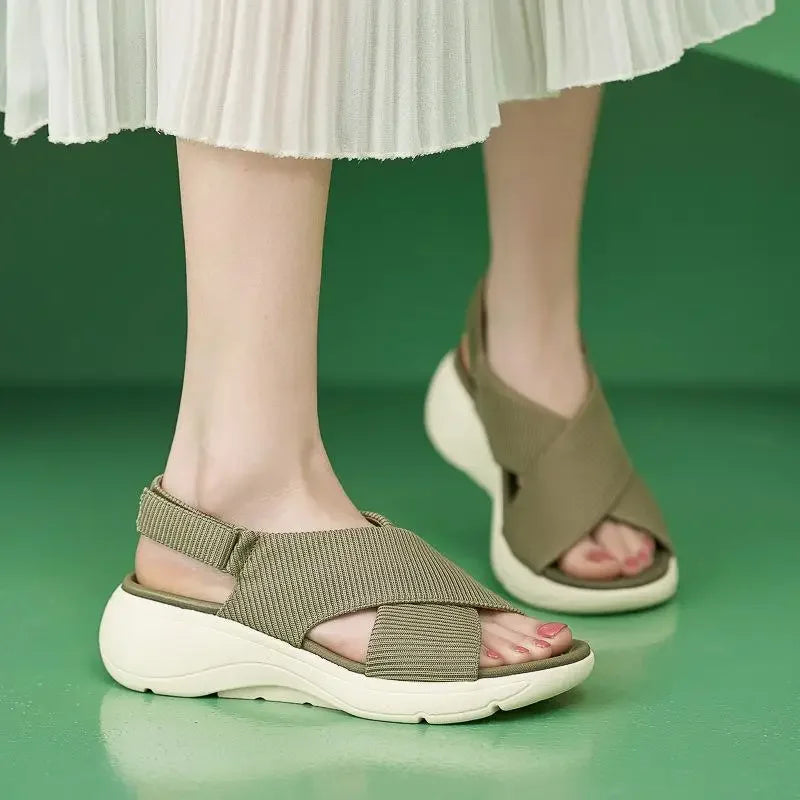 GKTINOO 2026 Summer Shoes Women Flat Sandals Peep toe Fashion Brand Ladies Shoes Bohemia Style Sandals Black Green Plus Size 41