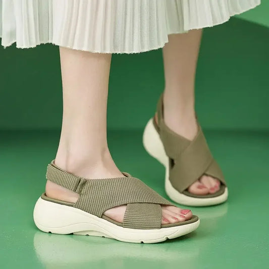 GKTINOO 2026 Summer Shoes Women Flat Sandals Peep toe Fashion Brand Ladies Shoes Bohemia Style Sandals Black Green Plus Size 41