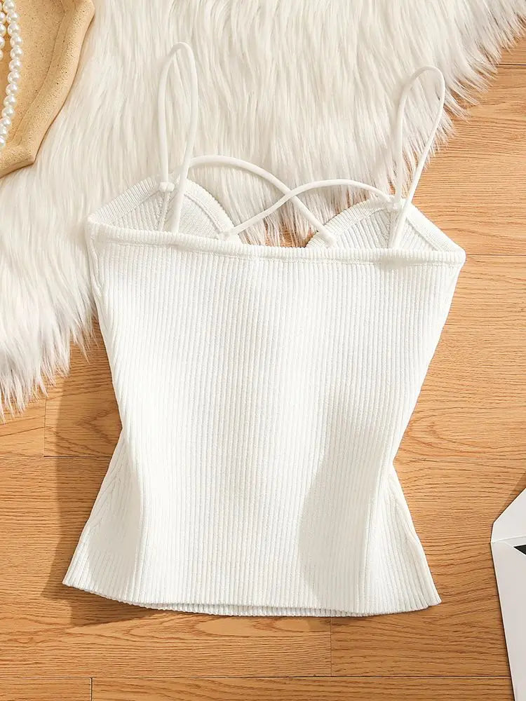 Knitted Camisole Tank Top Women's Summer