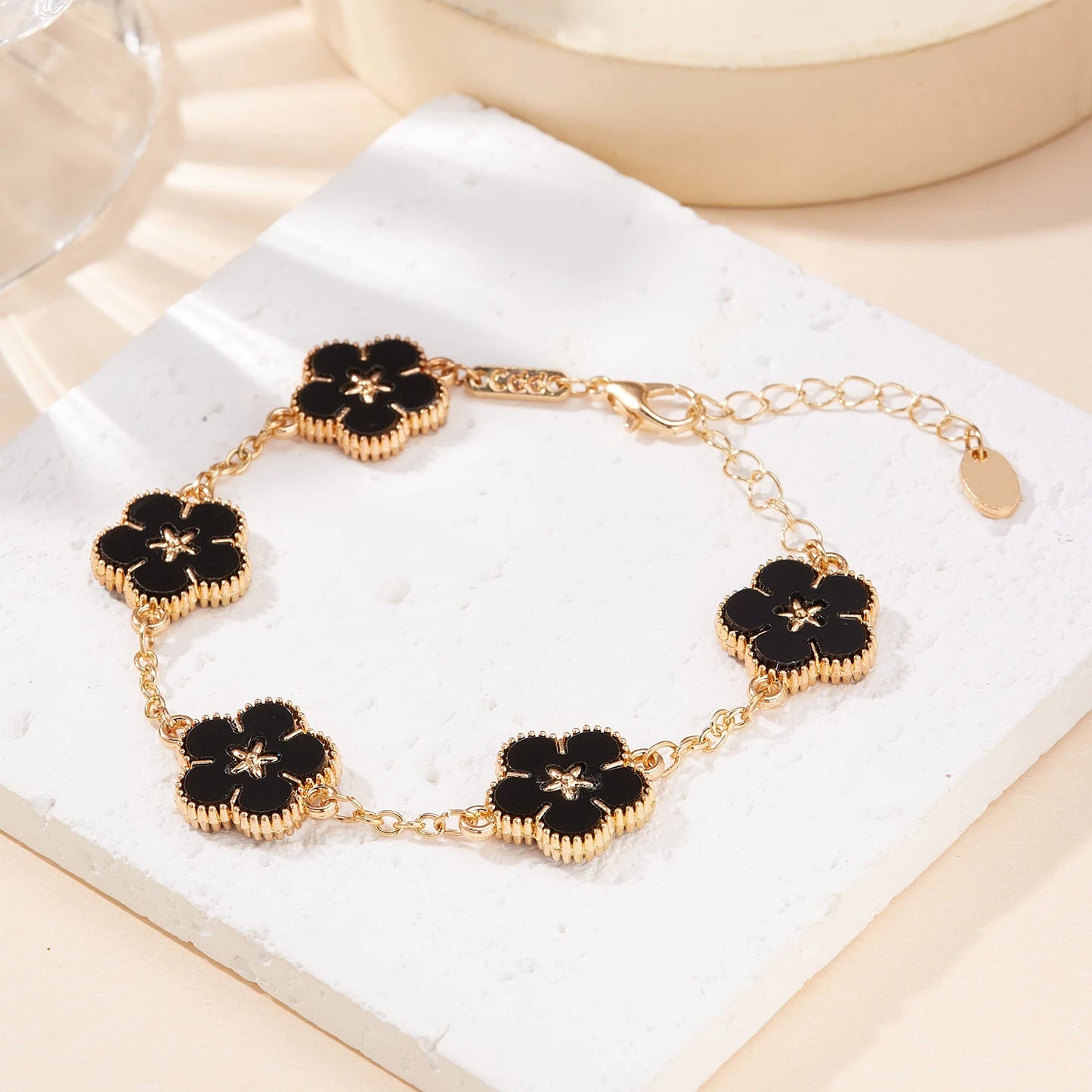 Light Luxury Double-sided Plum Blossoms Bracelets for Women