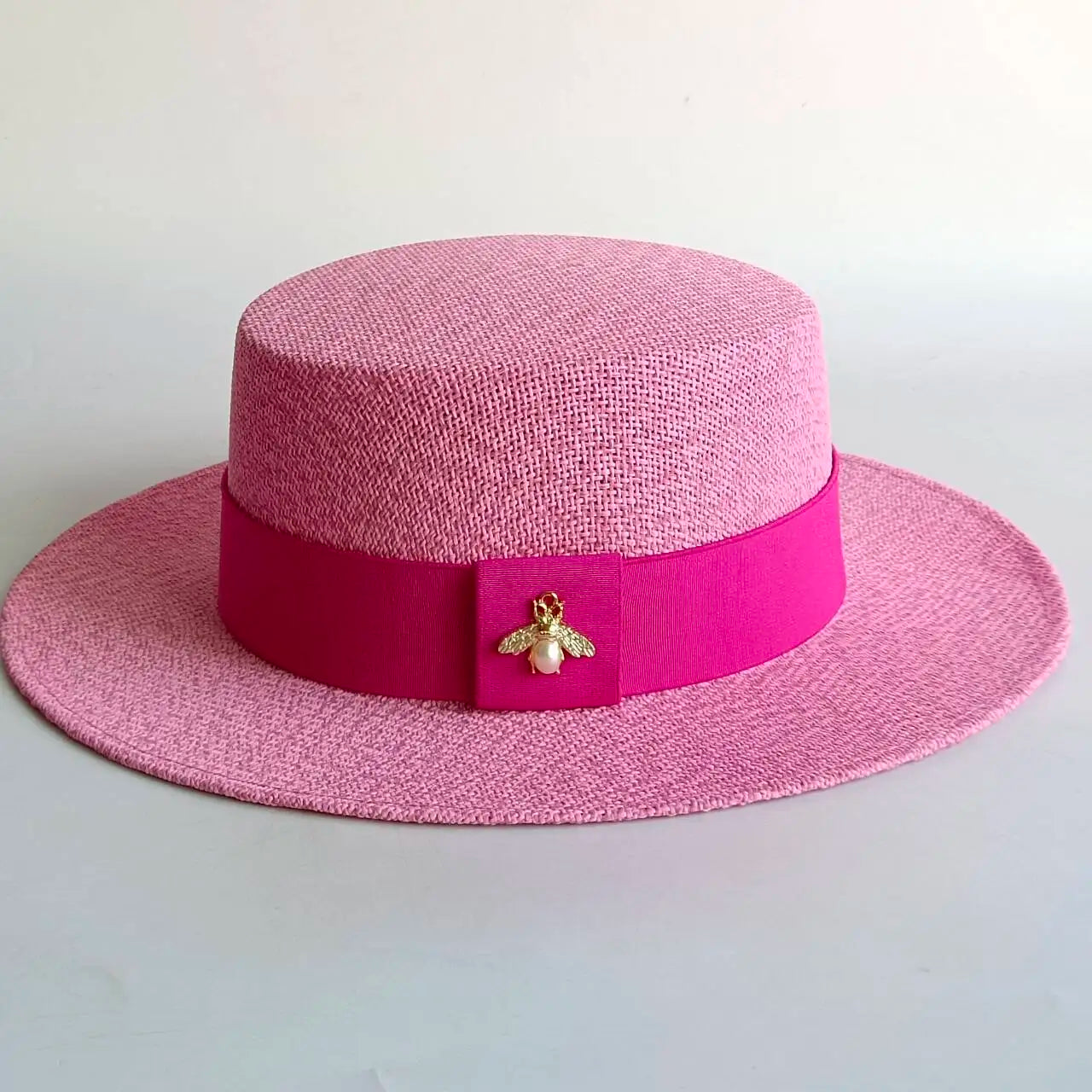 French Straw Hat Elegant Women's Outdoor