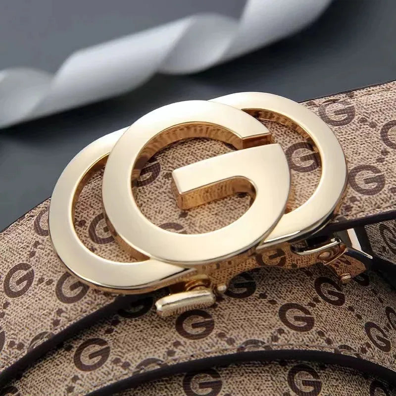 Top genuine leather and leather material men's belt fashion casual luxury brand jeans belt versatile design men's belt