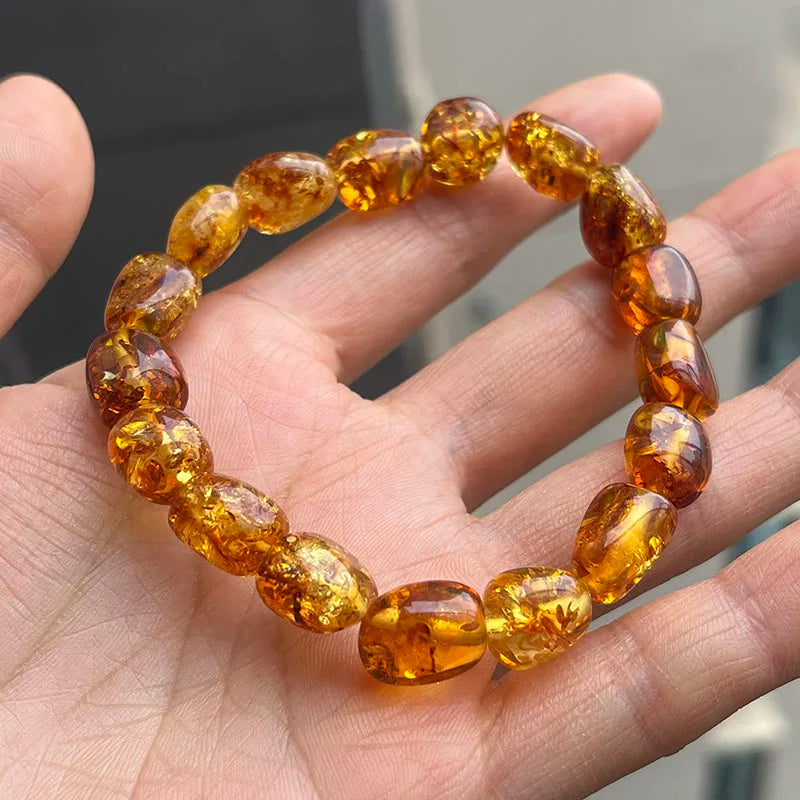 2026 New Natural Amber Bracelets for Women Trendy 100% Genuine Irregular Original Piebald Top Quality Baltic Real Fine Jewelry
