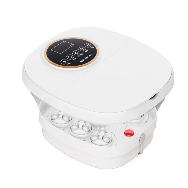 Automatic Heated Thermostatic Foot Soaking Bucket, Folding Portable Footbath, Household Electric Massage Foot Wash Bucket