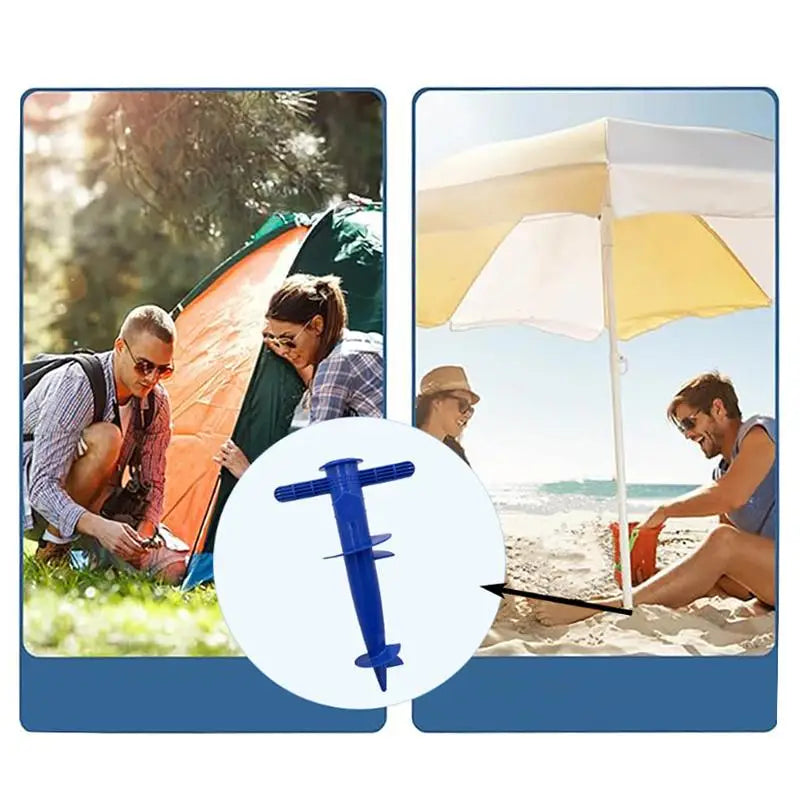 Adjustable Plastic Umbrella Base Anchor Stand Spike Auger For Sun Beach Patio Sand Ground Fixing