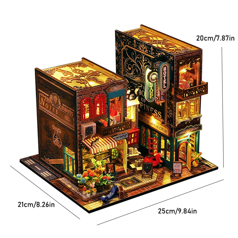 Wooden Miniature Doll House 3D Puzzle Assembly
