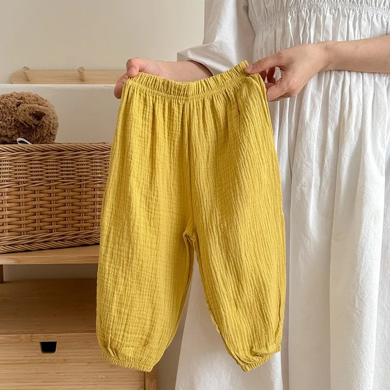 Solid Color Simple Children's Pants Summer Clothing