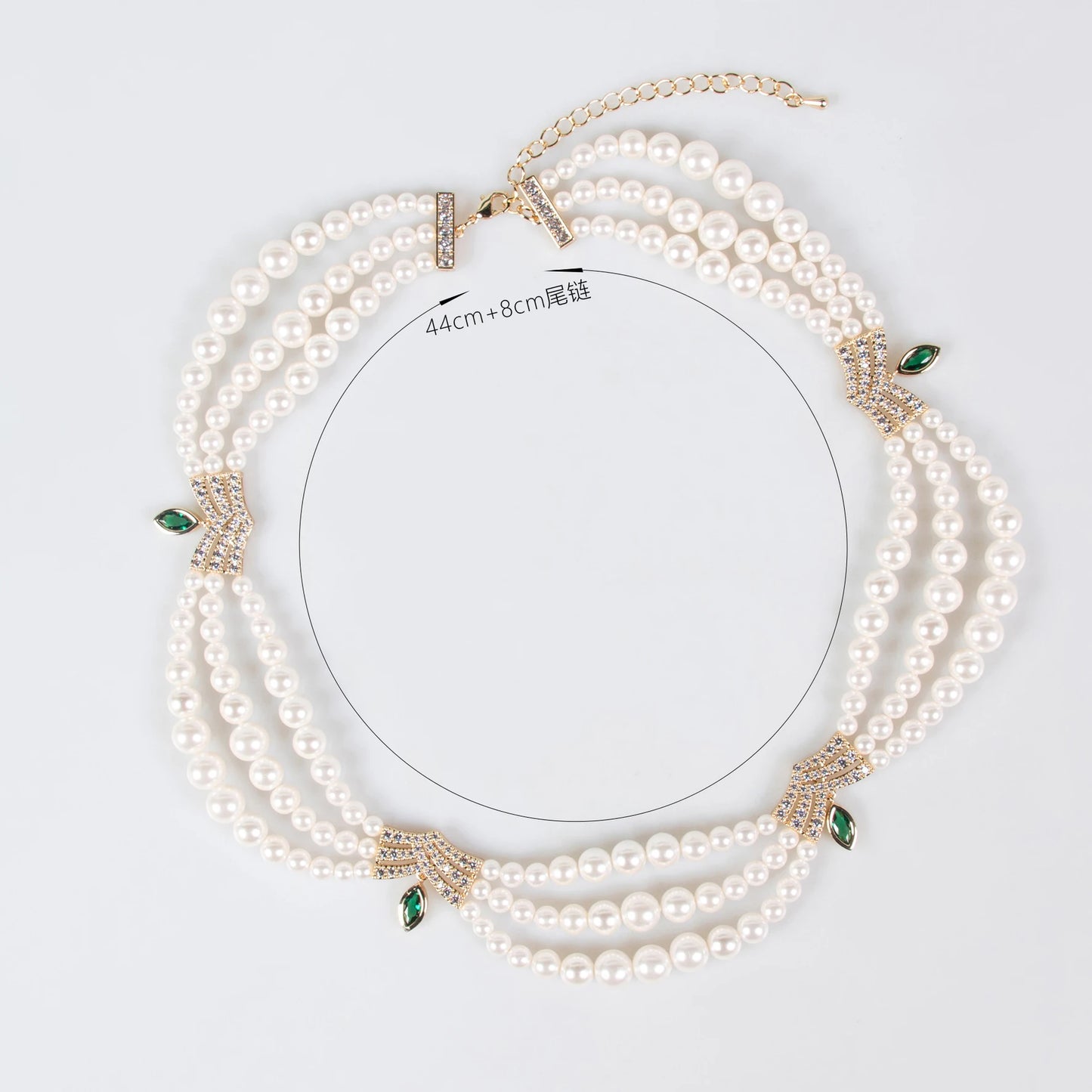 Fashion Pearl Ripple Shape Original Delicate Jewellery Necklace Earrings Set Prom Daily Wedding Party Saudi Women Travel M-606