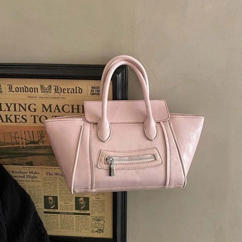 Large Capacity Square Satchel Diaper Bag Women Elegant Leather Handbag Original Retro Trendy Letter Logo For Business