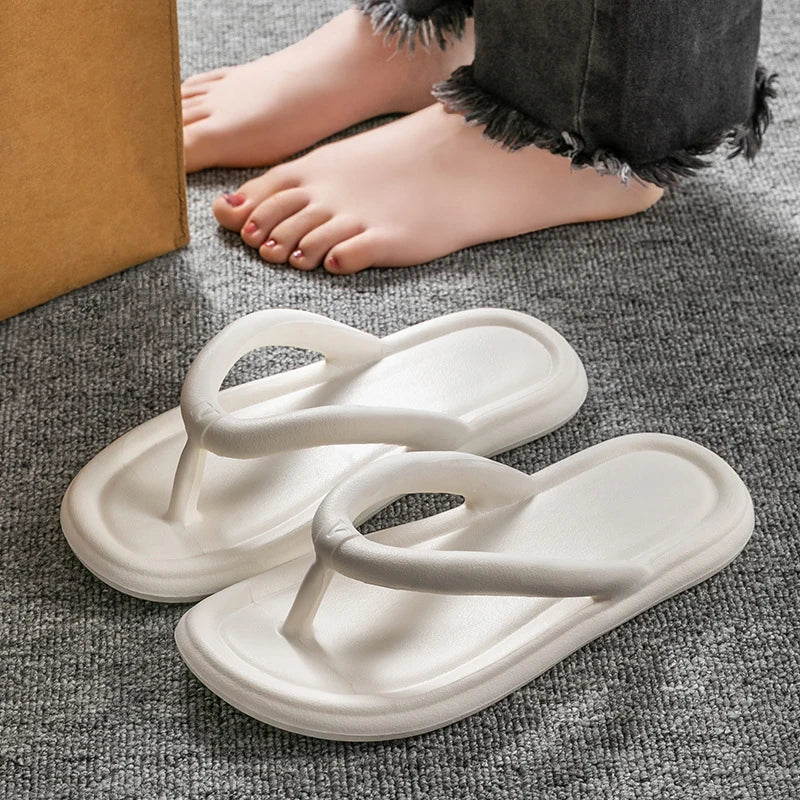 Summer Candy Colors Flip Flops Beach Soft Bottom Flat Slippers for Women Men Outdoor Lightweight Non Slip Flat Slide Sandals