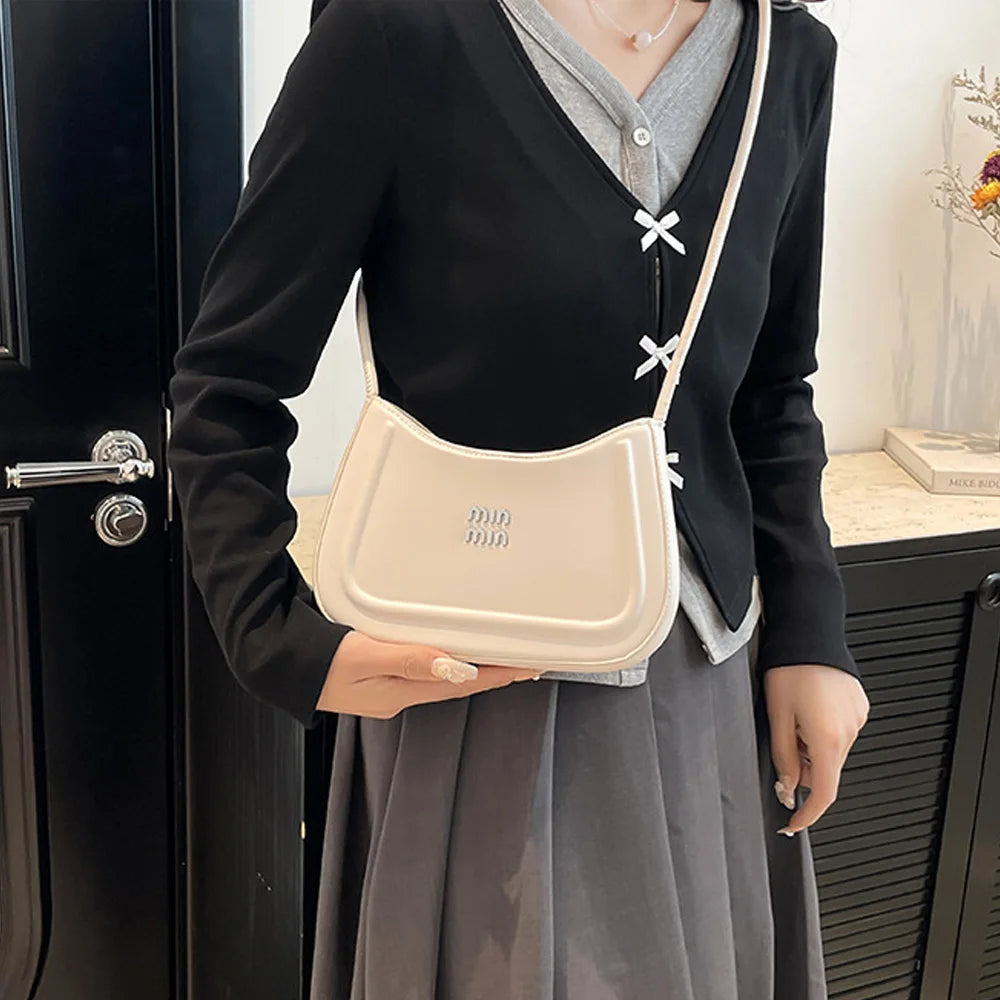 New high-end texture and versatile commuting crescent bag, popular in summer 2025, stylish single shoulder crossbody bag