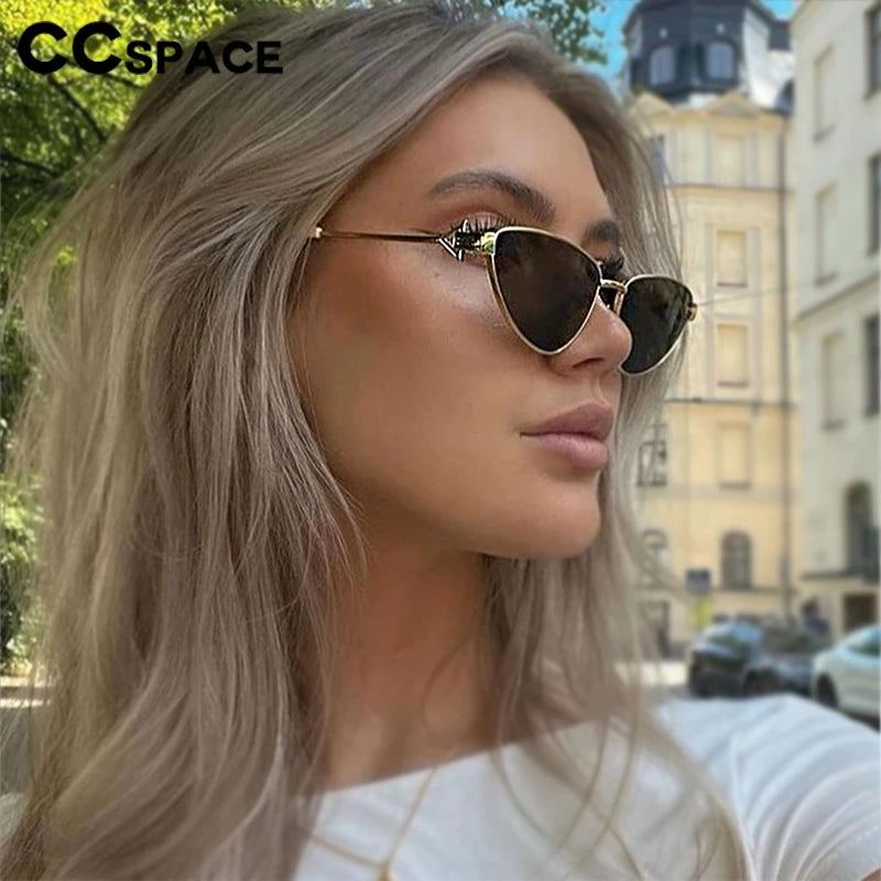 Fashion Luxury Female Metal Sunscreen Suneyeglass PARTY Sand Perform Gafas De Sol 300459