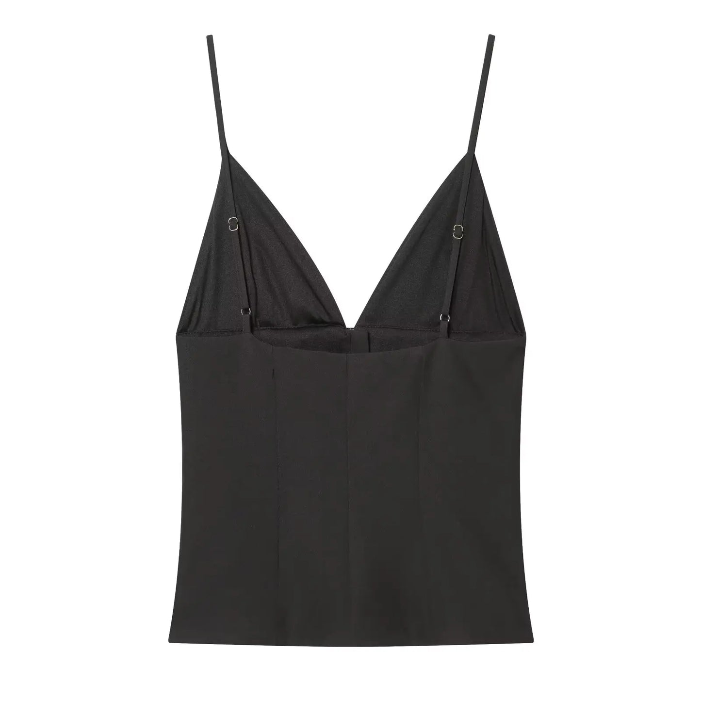 V-Neck Sleeveless Backless Tops Lady Sexy Slim Fit Chic Thin Straps Camisole