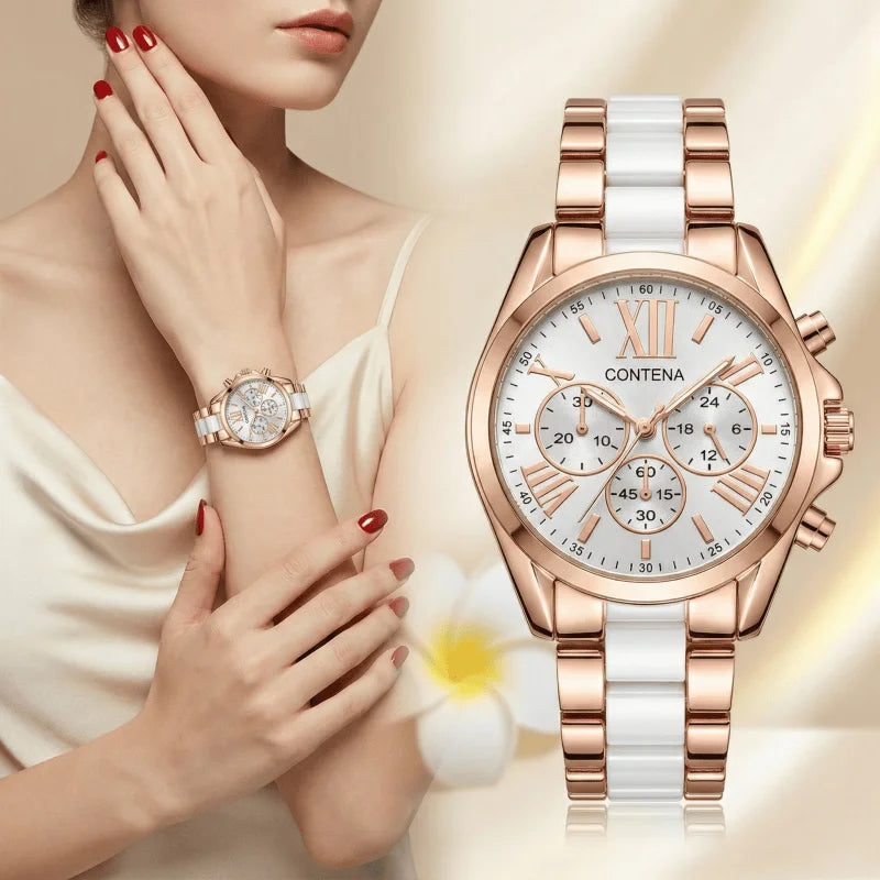 New Women Watches Luxury Stainless Steel Wristwatches Ladies Quartz Watch Fashion Women's Dress Waches Female Clock Reloj Mujer