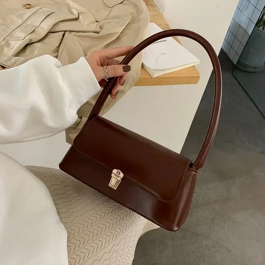 Luxury Brand Crossbody Bags for Women Fashion Design Underarm 2026 Woman Shoulder Bag Female Handbag and Purses Solid Color