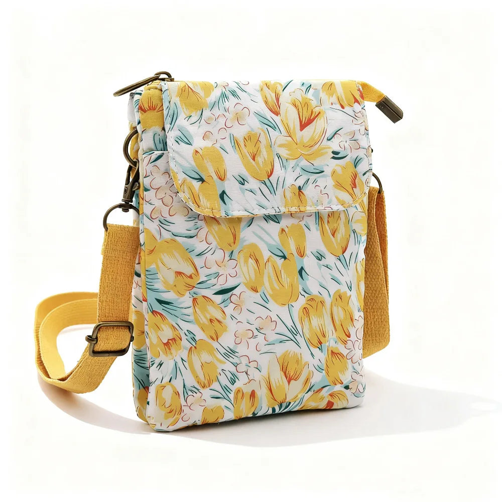Casual single-shoulder storage, ID bag, phone bag, outdoor portable, fashionable crossbody, multi-layered and versatile