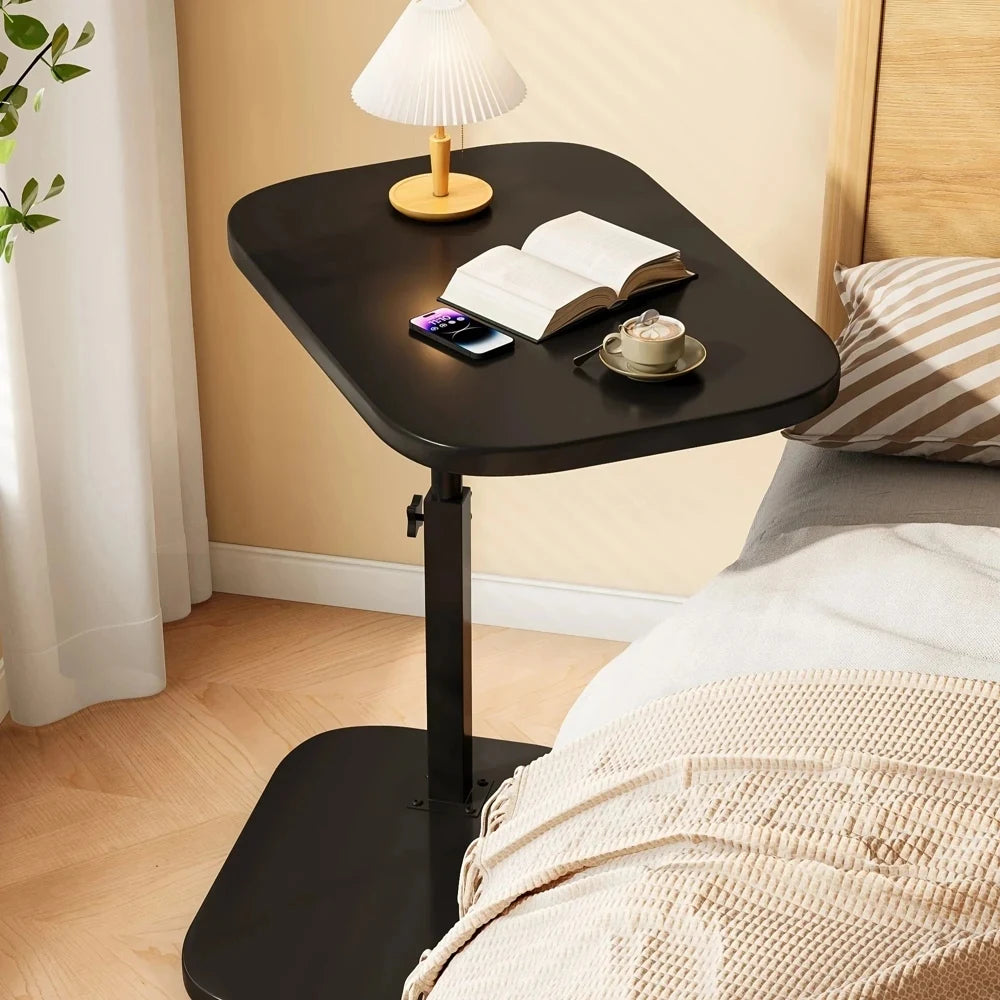 Adjustable Flip-top Laptop Desk Multi-angle Tilting Panel Height Adjustable Folding Portable Standing Side Table for Home Office