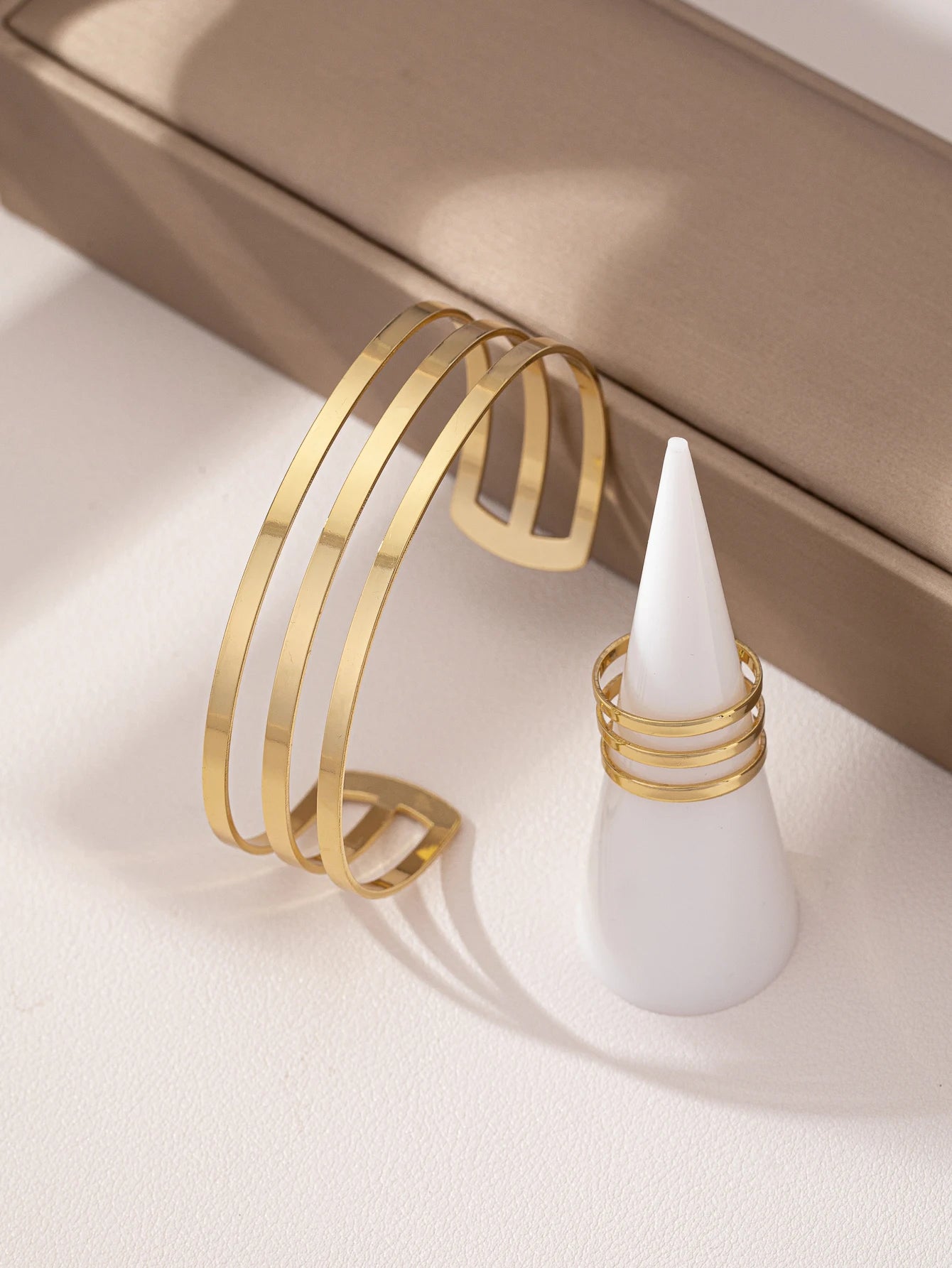 1 set of European and American style cross-border simple elegant versatile retro fashion line bracelet ring