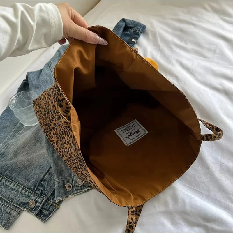 Ladies Large Capaci Casual Commuter Tote Bag 2026 New Summer Faion ular Leopard Print Cloth oulder Bag purses and handbags
