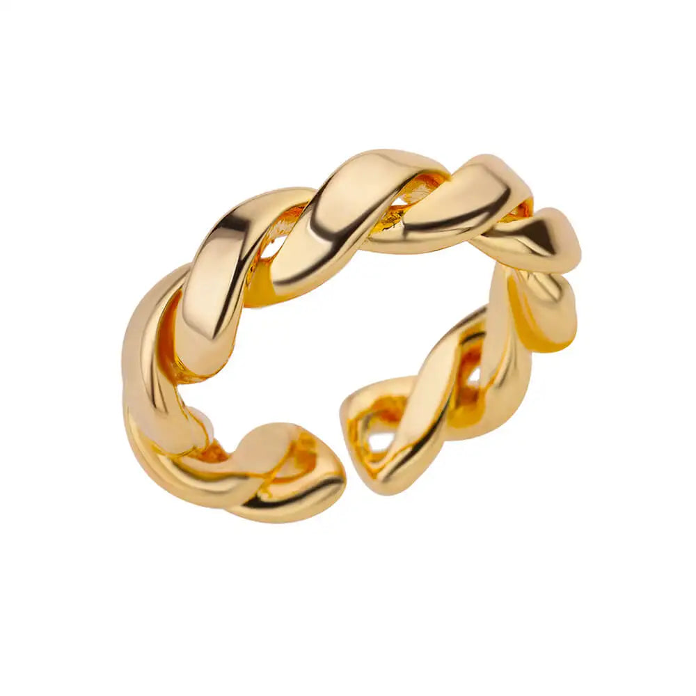White Zircon Flower Leaf Shape Stainless Steel Rings For Women Adjustable Aesthetic Wedding Ring Light Luxury Female Jewelry BFF
