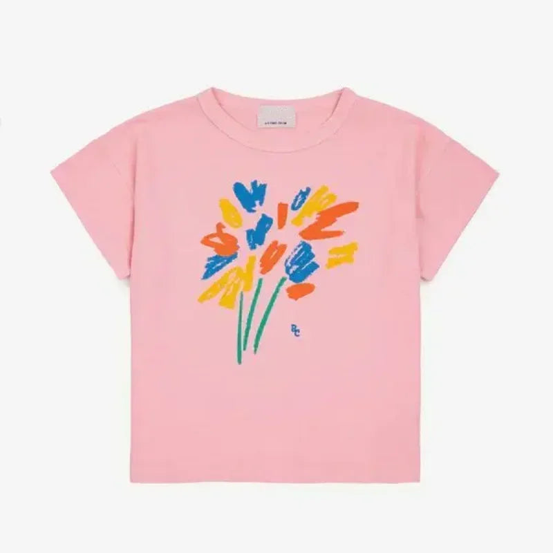 Summer Children's Casual T-Shirt Cartoon Print Short Sleeve Fun Inner Wear Korea Style Leisure INS New Product for Kids 2026