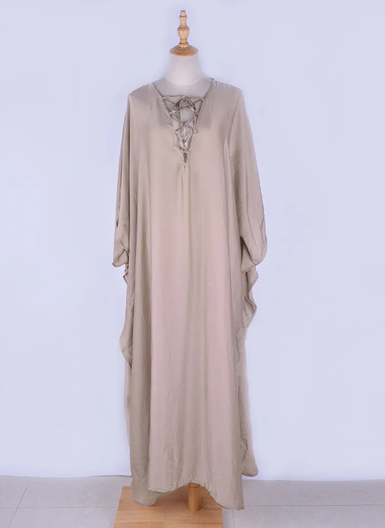 Women Turkish Kaftan Lightweight Long Cover Up Caftan Beach Wear Maxi Dress