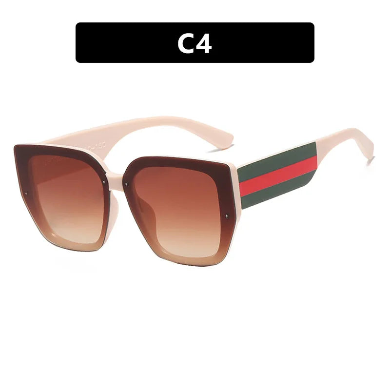 Polygonal  Mix Color Sunglasses Irregular 2024 New Women Sunglasses Retro Fashion Concave Shape Girls Eyewear Luxury Designer