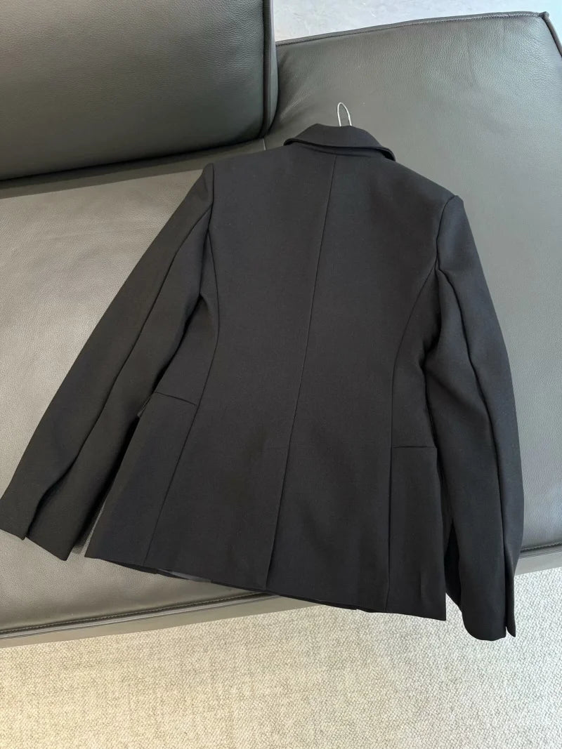 Series Shoulder Padded Slim Fit Suit Jacket for Women