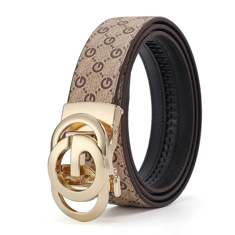 Top genuine leather and leather material men's belt fashion casual luxury brand jeans belt versatile design men's belt