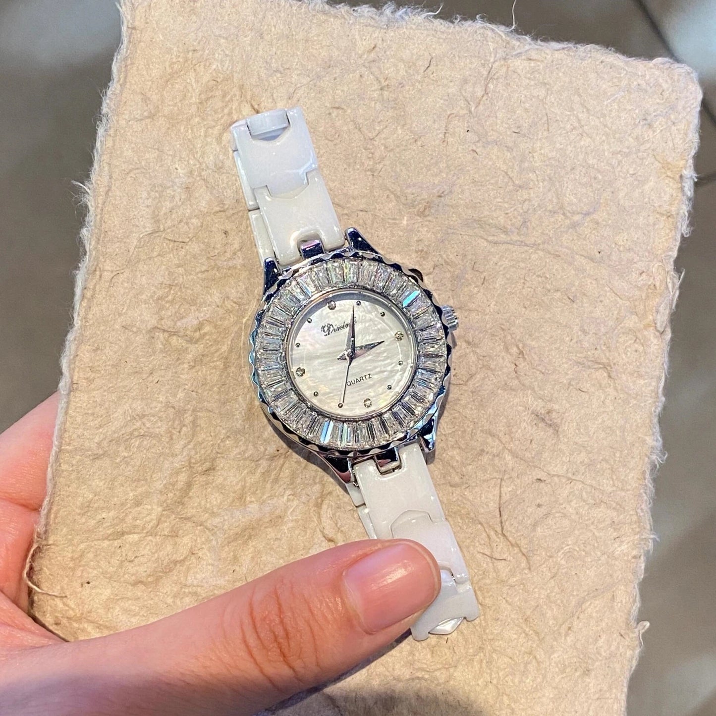Luxury Fashion Full-Diamond Women’s Watch 2026 New Casual Chic Ceramic-Strap Ladies’ Timepiece Elegant Party Watch for Women