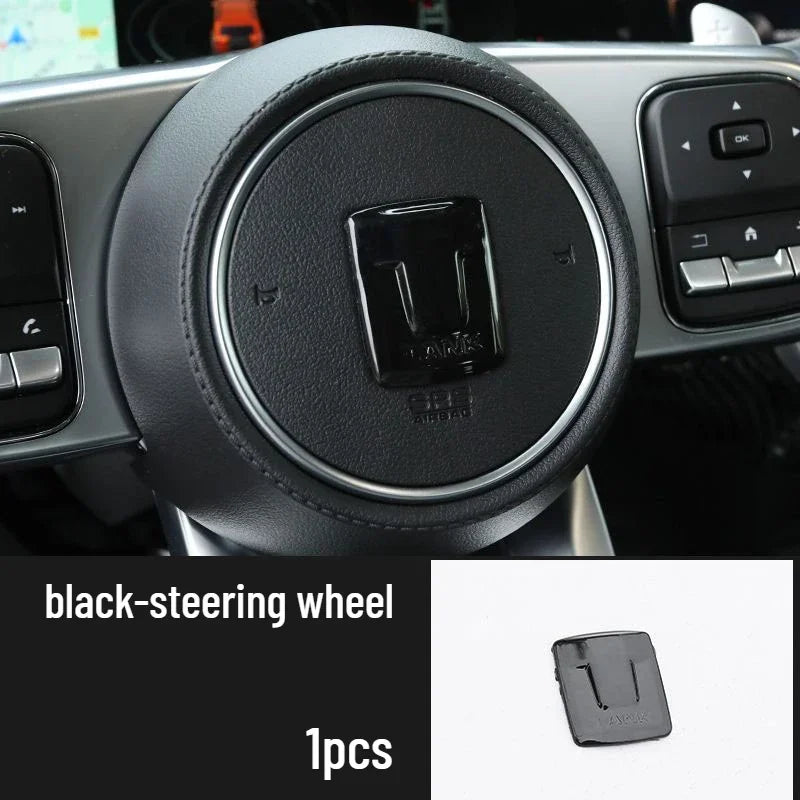 For TANK 300 Emblem Front Steering Wheel Car Wheel Sticker Badge Decals Trim Styling Accessories for Great Wall GWM WEY TANK 300