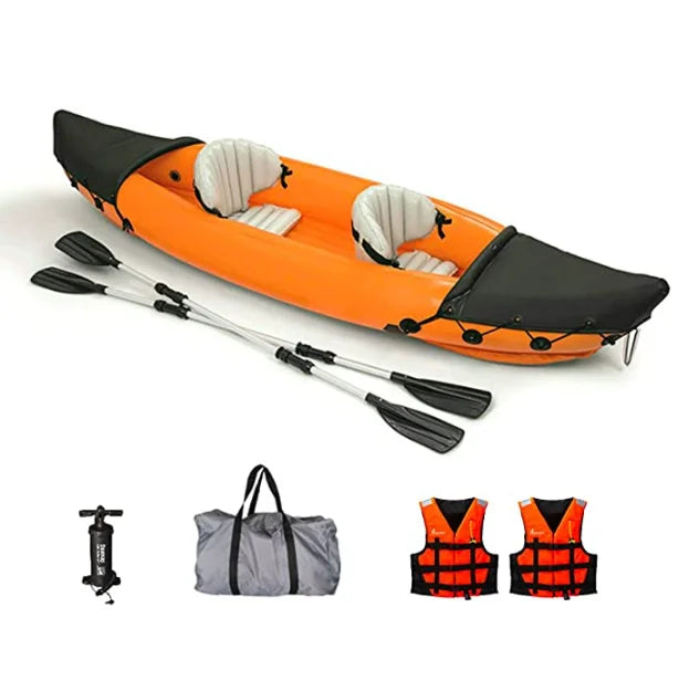 2 Person DWF Drop Stitch PVC Inflatable Kayak for Adults Trending Water Sport Gear Lightweight Portable Kayak for River And Lake