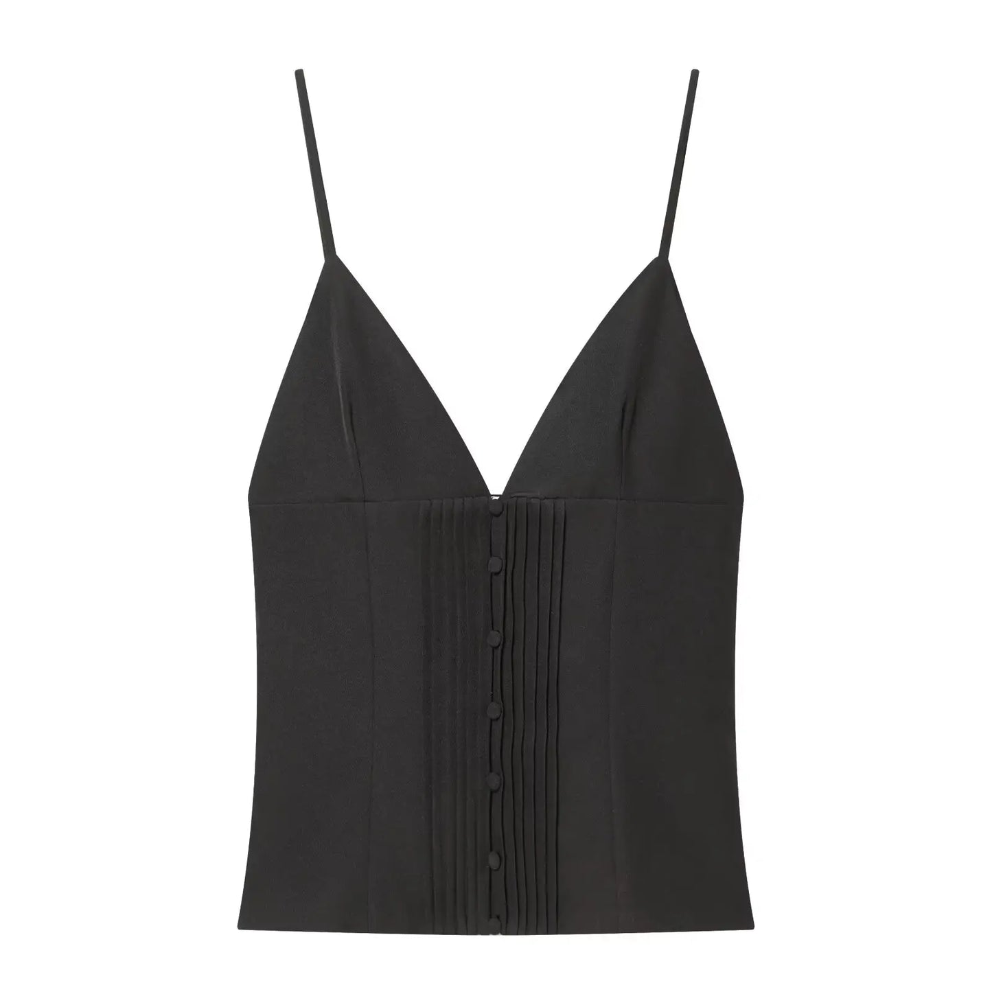 V-Neck Sleeveless Backless Tops Lady Sexy Slim Fit Chic Thin Straps Camisole