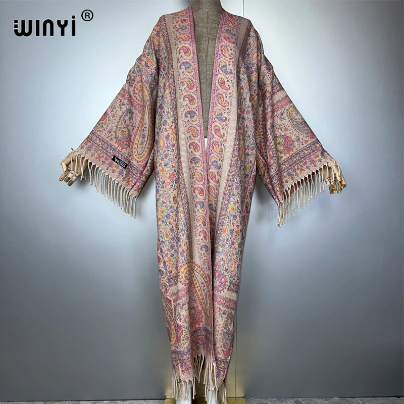 WINYI abaya muslim luxury Open Front party dress