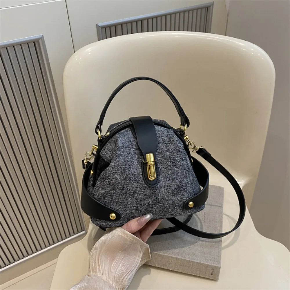 Durable PU Leather Crossbody Bag Versatile Large Capacity Handbag Casual Messenger Bags Women