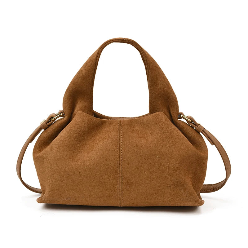 Designer Frosted Mini Handbag Luxury Women's Faux Suede Top-Handle Bags Female Shoulder Crossbody Bags for Women Summer Style