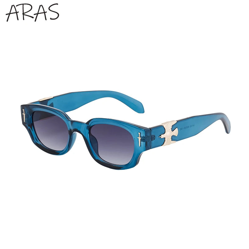 Fashion Soaring Eagle Rectangle Sunglasses Men Women 2026 Luxury Brand Vintage Punk Sun Glasses Male Small Square Shades Eyewear