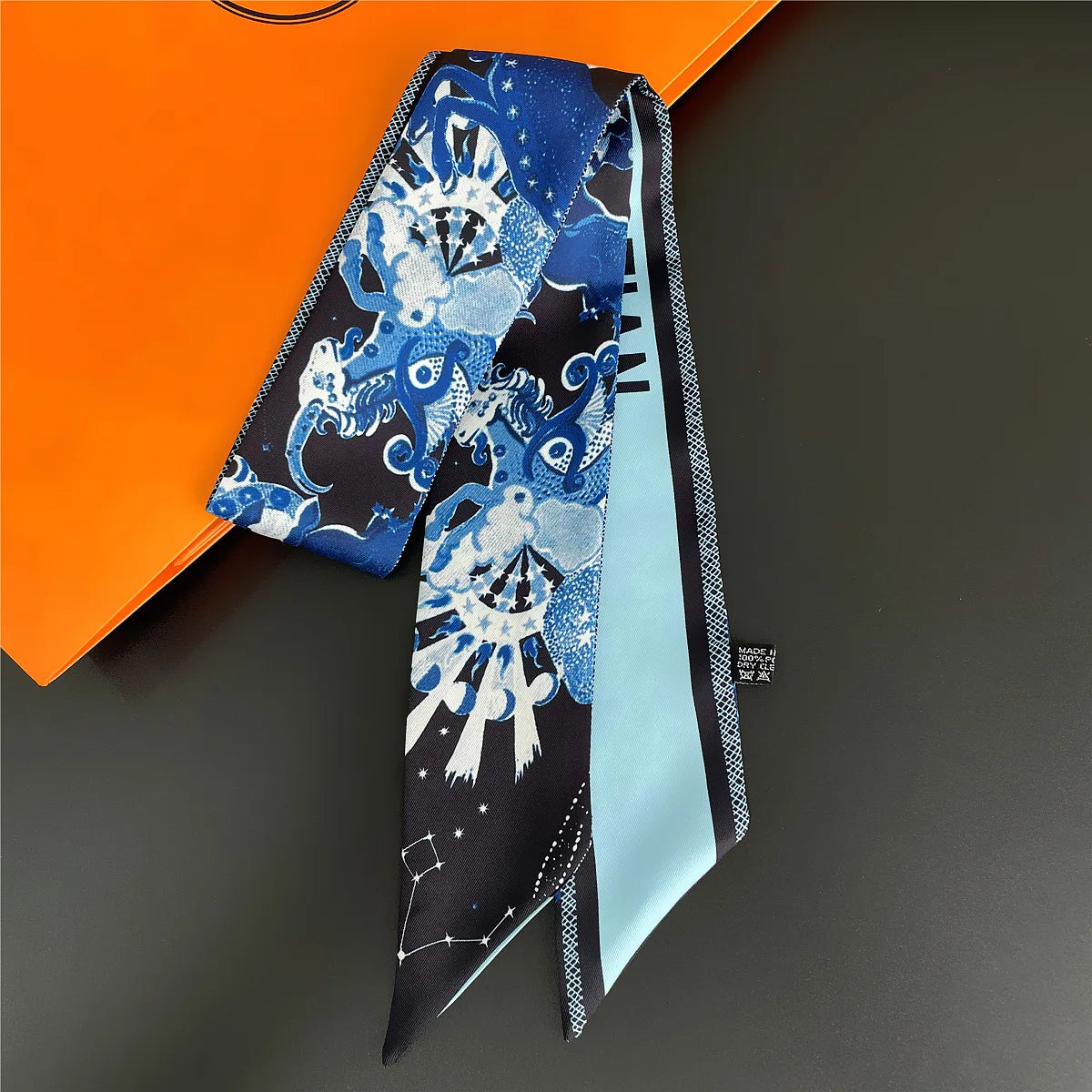 Star with The Same High-end Tied Bag Scarf Tied Bag Handle Wrapped Bag Decoration Long Strip Gold Ribbon Luxury Gift Wholesale